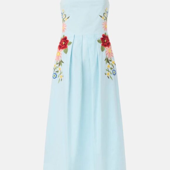 Fanm Mon Sadine Floral Embroidered Midi Dress - Picture 1 of 5